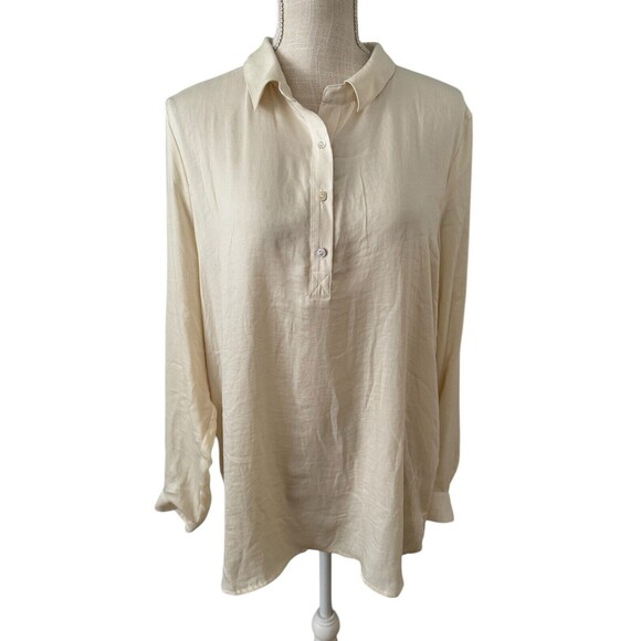 Anthropologie Dolan Left Coast Oversized Long Sleeve Blouse‎ Lagenlook Size L - Picture 1 of 8